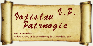 Vojislav Patrnogić vizit kartica
